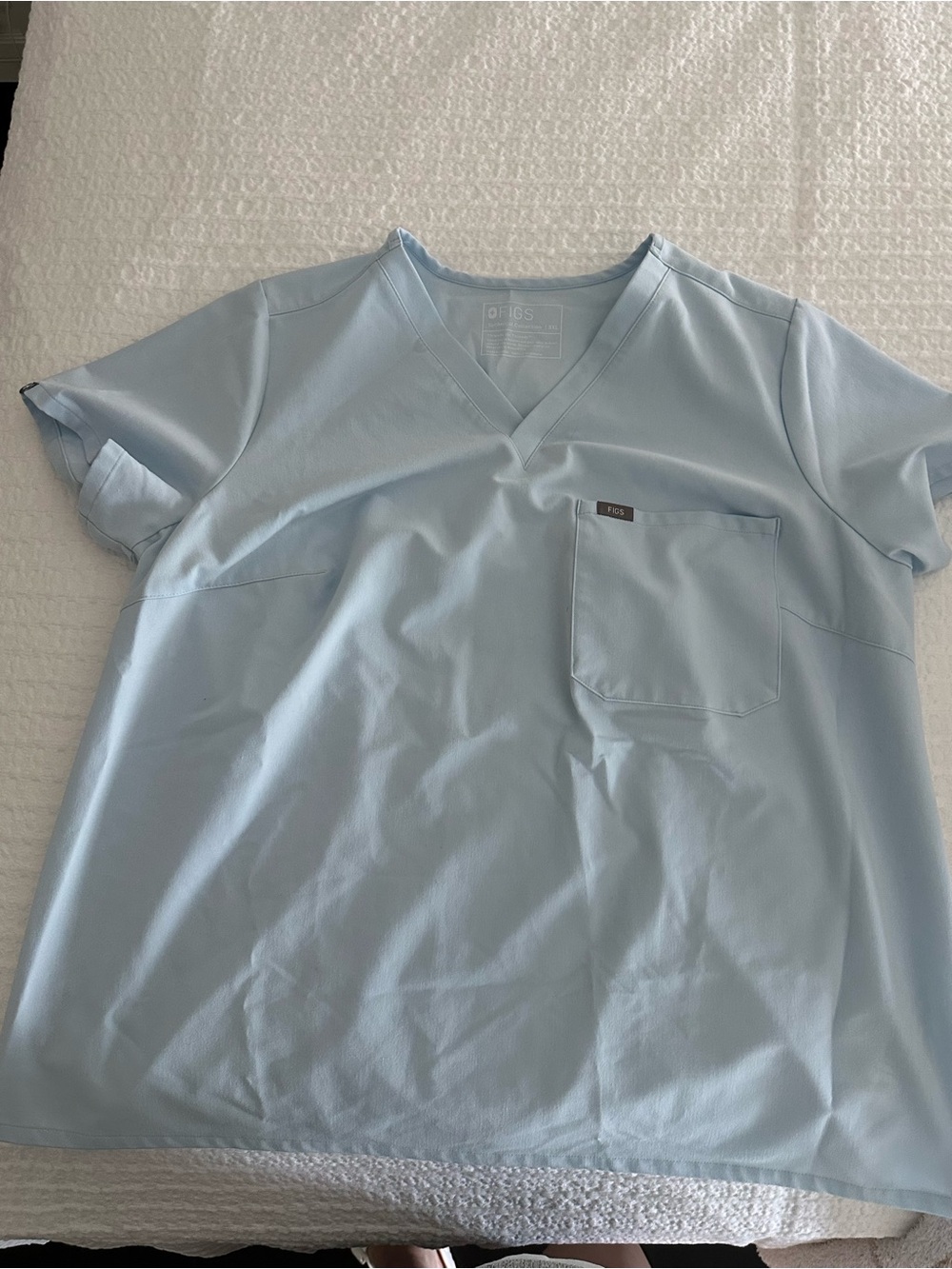 Light Blue Figs Scrub Top